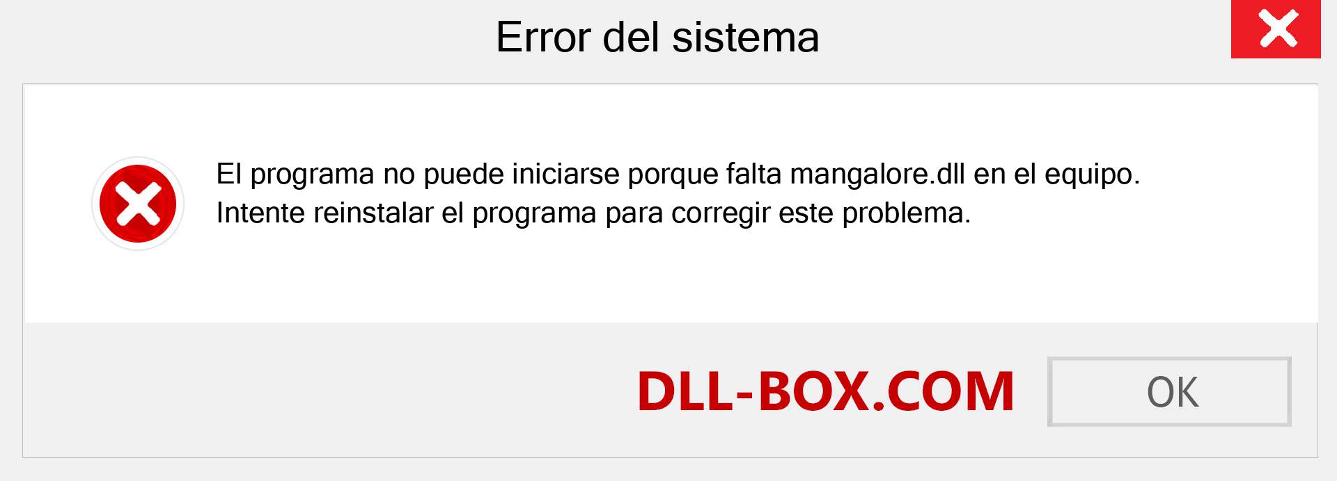 ¿Falta el archivo mangalore.dll ?. Descargar para Windows 7, 8, 10 - Corregir mangalore dll Missing Error en Windows, fotos, imágenes